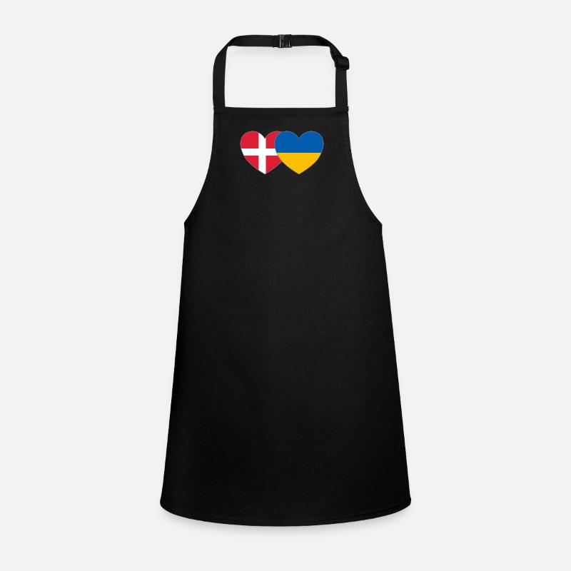 Danemark Ukraine Flag Heart Tablier Enfant