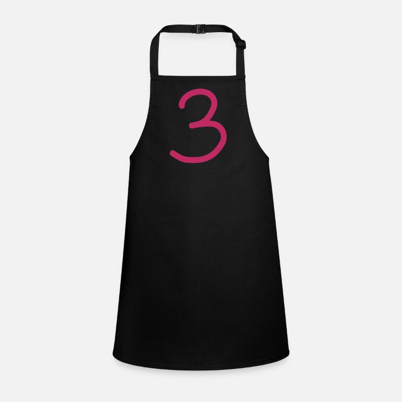 3 Number three number birthday Children's Apron