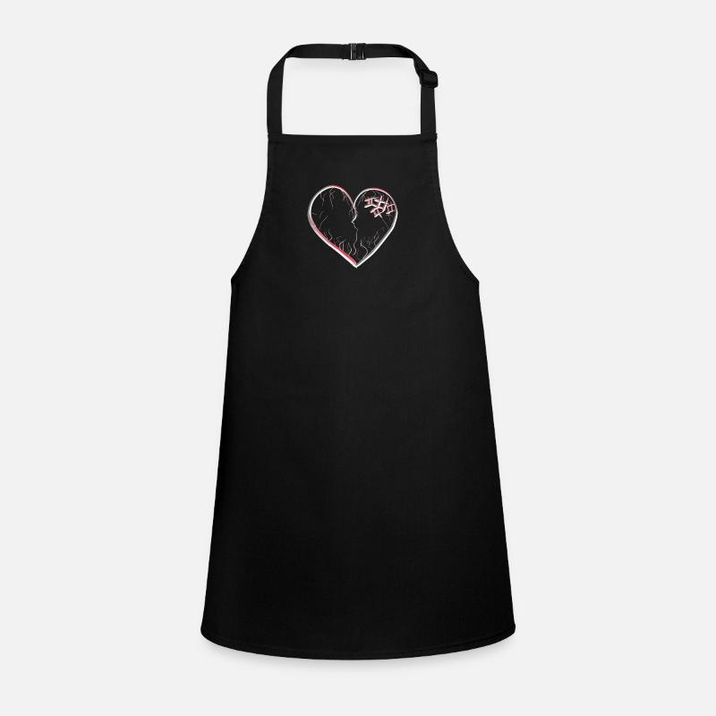 heart symbol broken sad scars Children's Apron