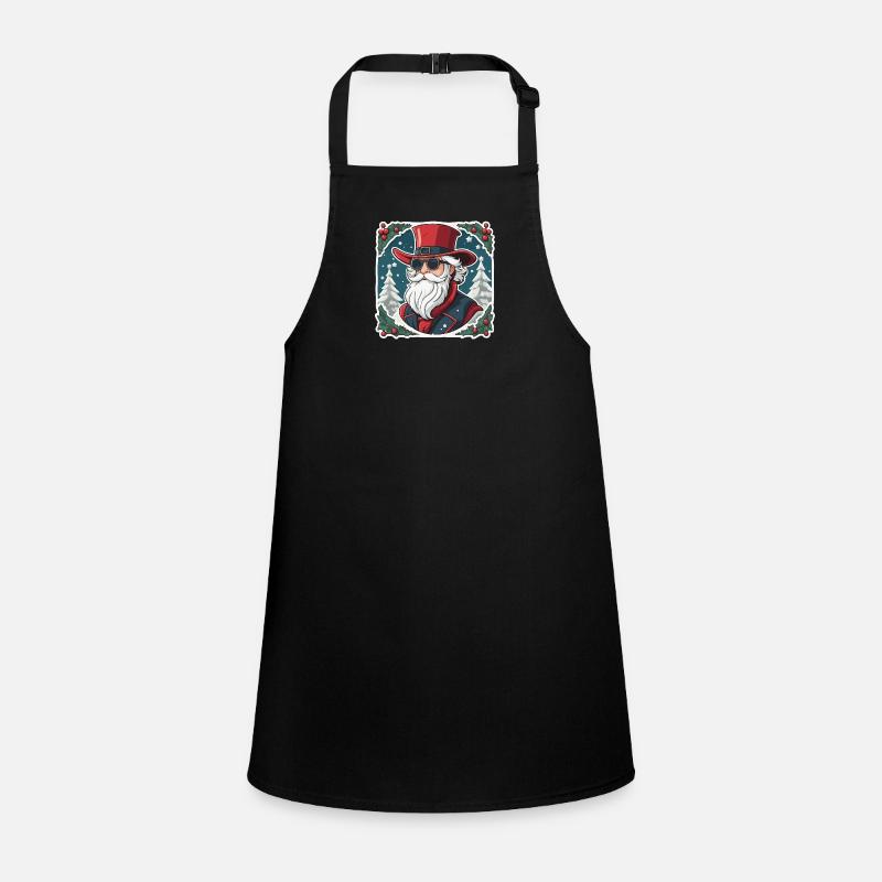 Santa Claus Christmas Drawing Children's Apron
