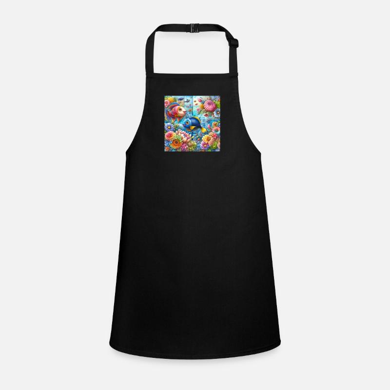 Poissons heureux les fleurs des mers Tablier Enfant