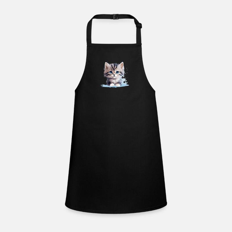 Beautiful cat with blue eyes lying down Children's Apron