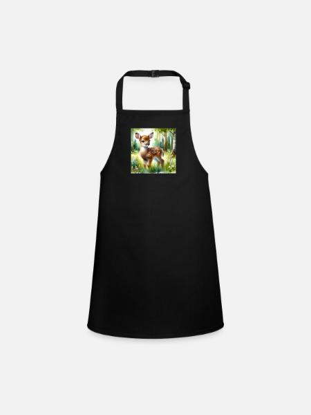 sweet fawn - Children's Apron - black - Front