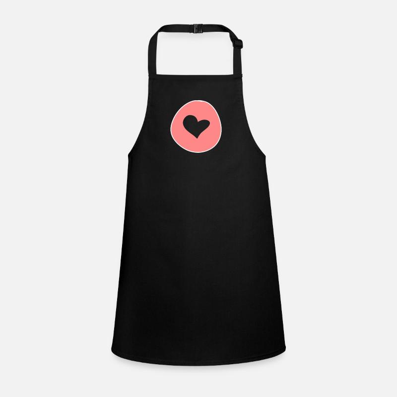 Symbole de cercle en forme de coeur rose Tablier Enfant