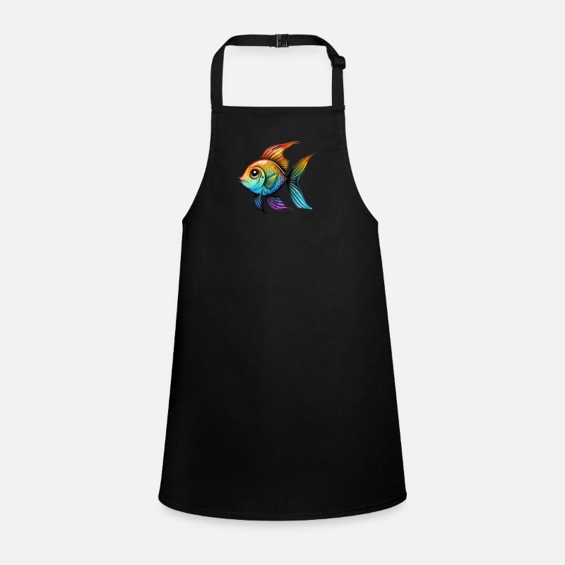 Fisch Regenbogen Zeichnung Schürze für Kinder