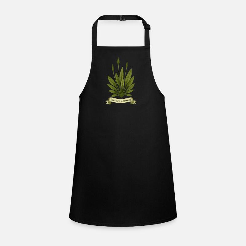 Plantago lanceolata Botanical Wild Herb Design Children's Apron