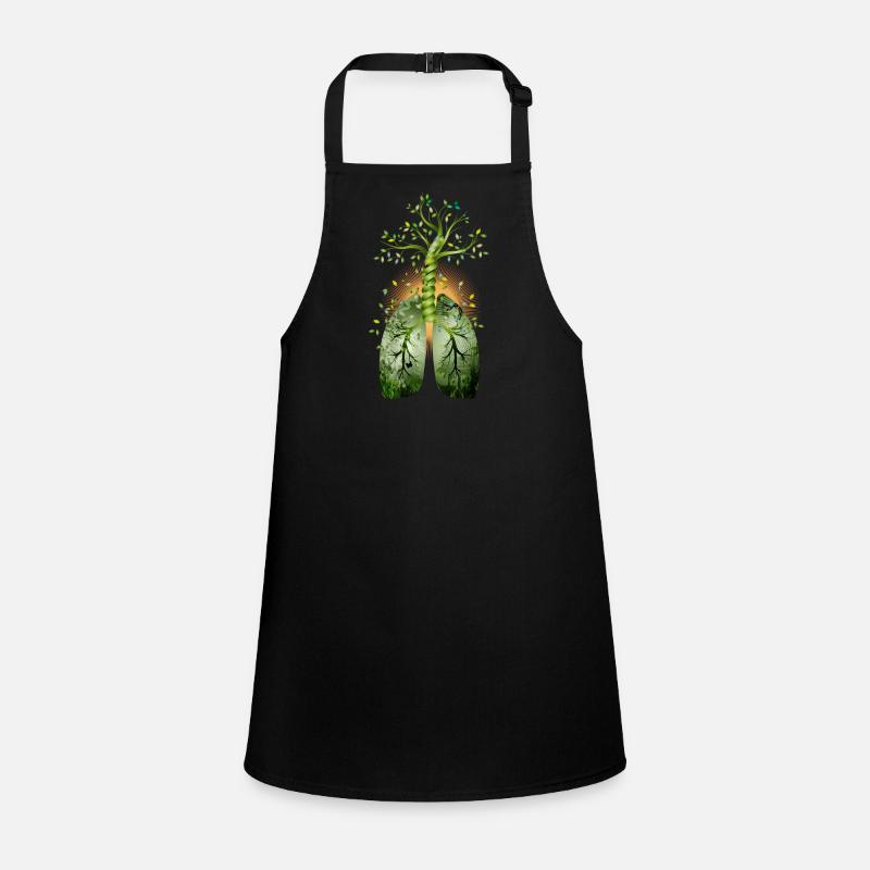 The forest, the green lung. Tree with lung Children's Apron