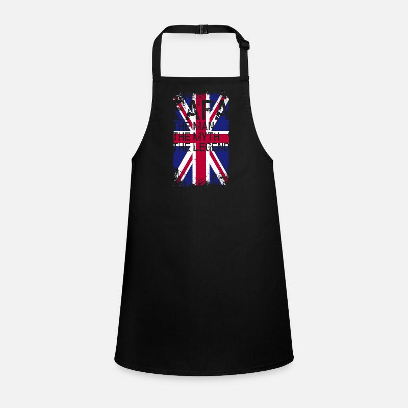 Grunge Union Jack Text Tee Children's Apron