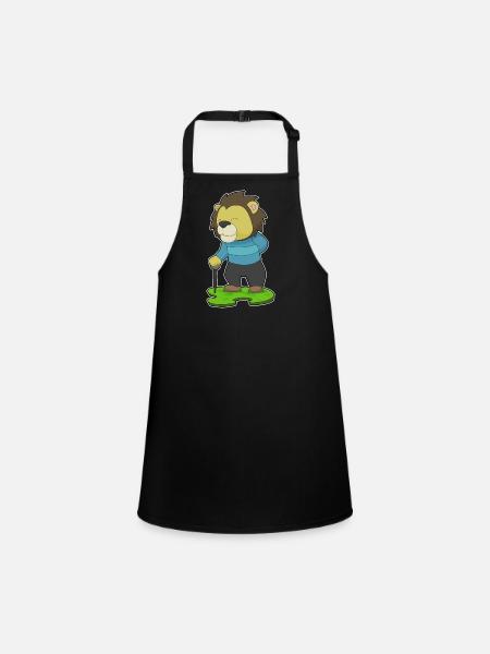 Leo Pensioner Walking Stick - Children's Apron - black - Front