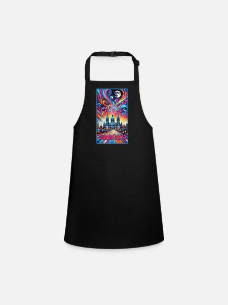 Guadalajara Mexico colorful design - Children's Apron - black - Front