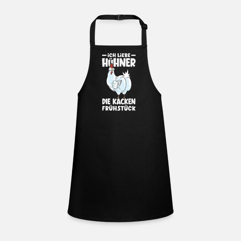 J’adore les poulets – ils font caca au petit-déjeuner Tablier Enfant