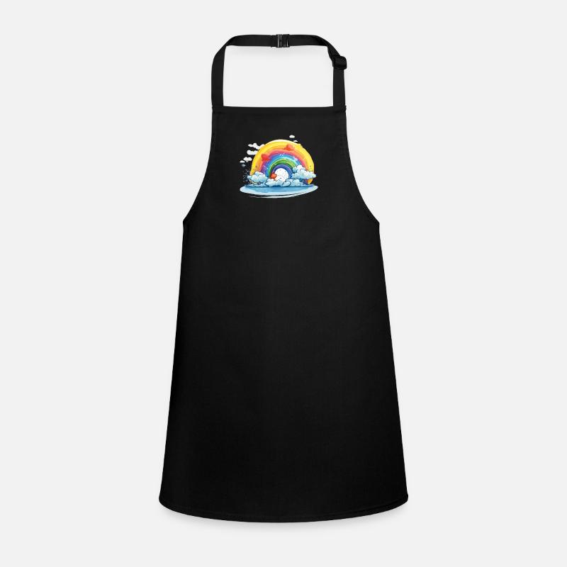 Rainbow with clouds Children's Apron