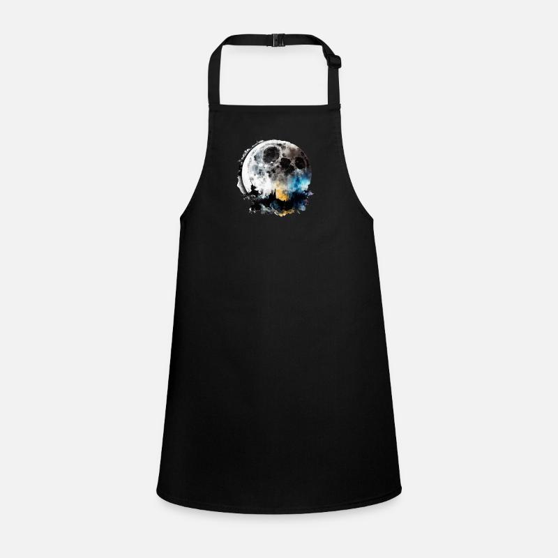 Moon Comic Style Children's Apron