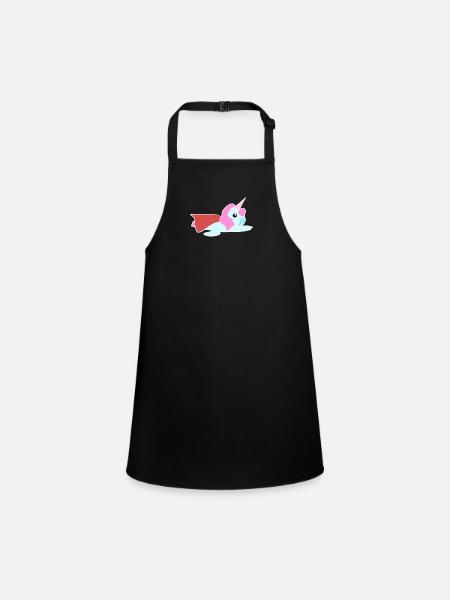 Licorne symbole héroïne héroïne - Tablier Enfant - noir - Devant
