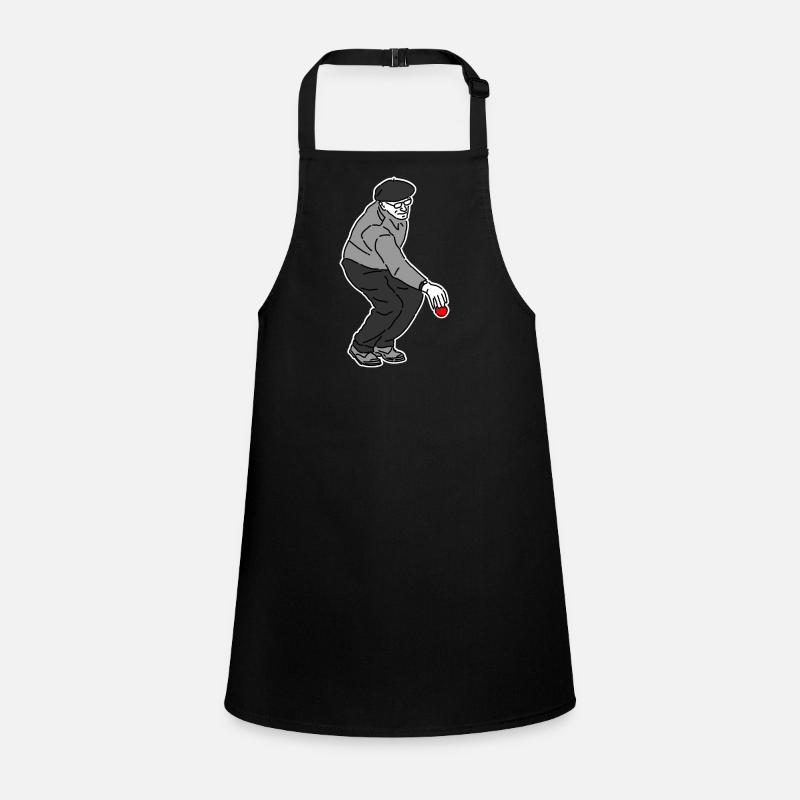 Petanque Player Right-Handed Children's Apron