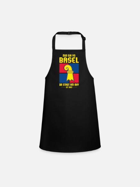BASEL - Children's Apron - black - Front