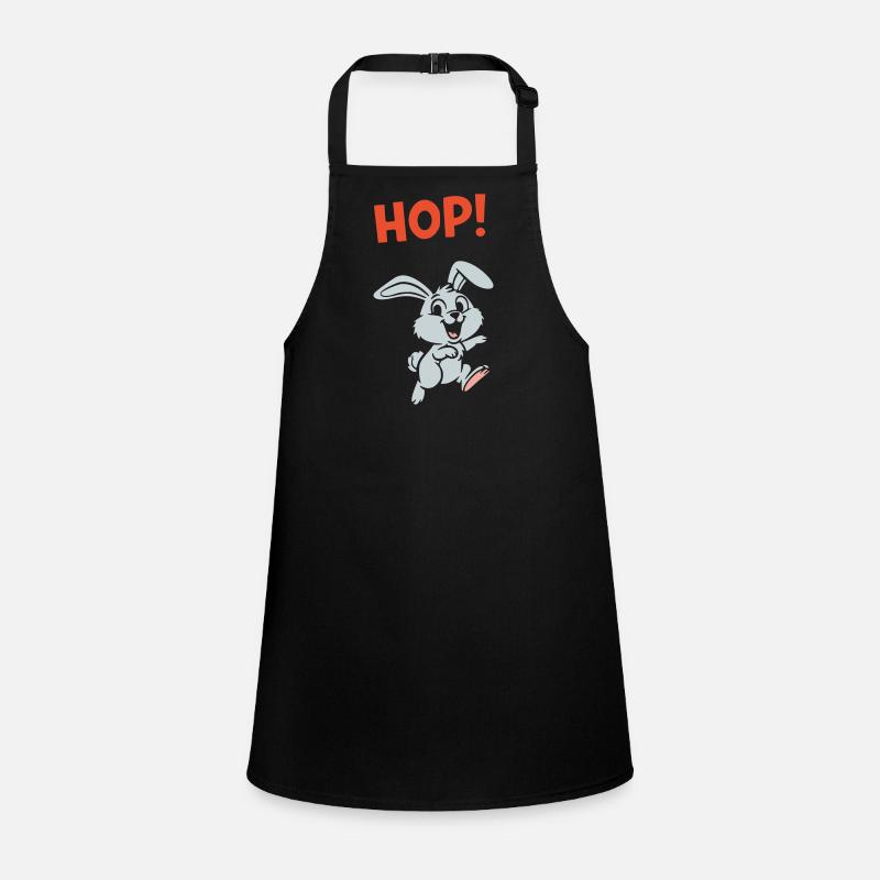 HOP! Bunny Jumping Comic Action Vector Children's Apron