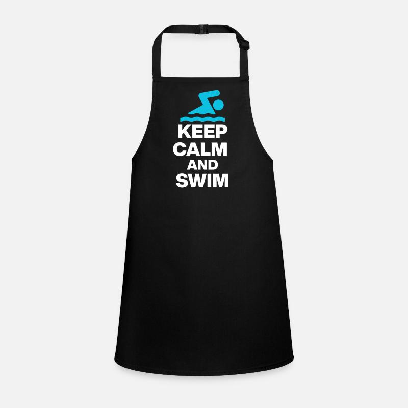 KEEP CALM AND SWIM, DIVE IN! SCHWIMMEN GESCHENK  Schürze für Kinder