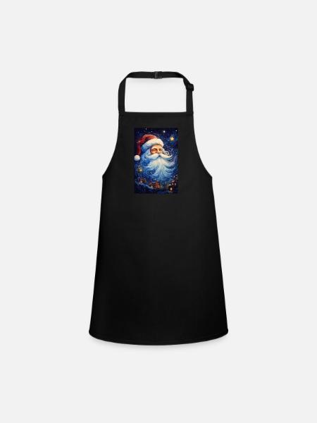 Santa Claus - Children's Apron - black - Front