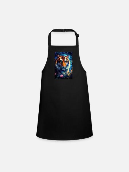 Tigre - Tablier Enfant - noir - Devant