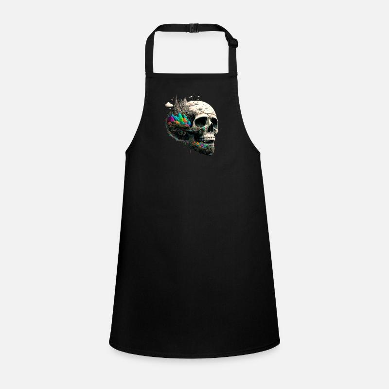 Farbenfroher Totenkopf Schürze für Kinder