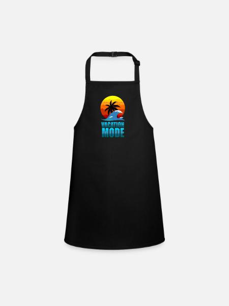 Vacation Mode - Children's Apron - black - Front