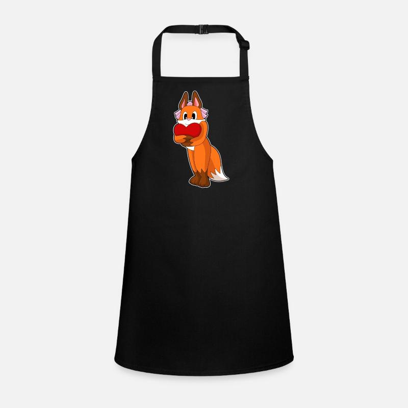 Fox Bride Heart Wedding Children's Apron