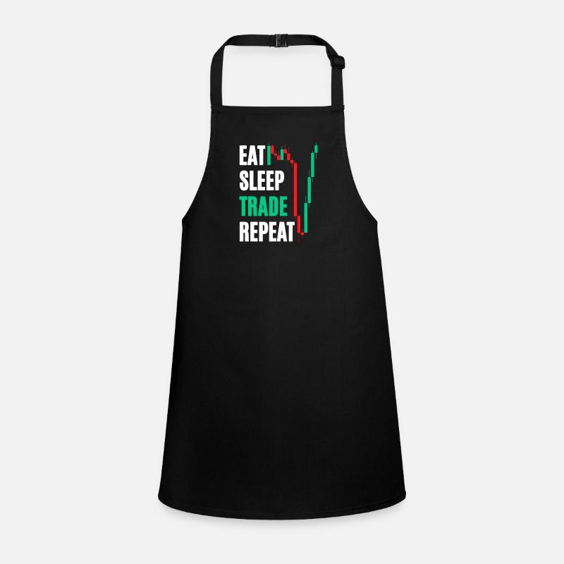 Eat Sleep Trade Repeat Schürze für Kinder