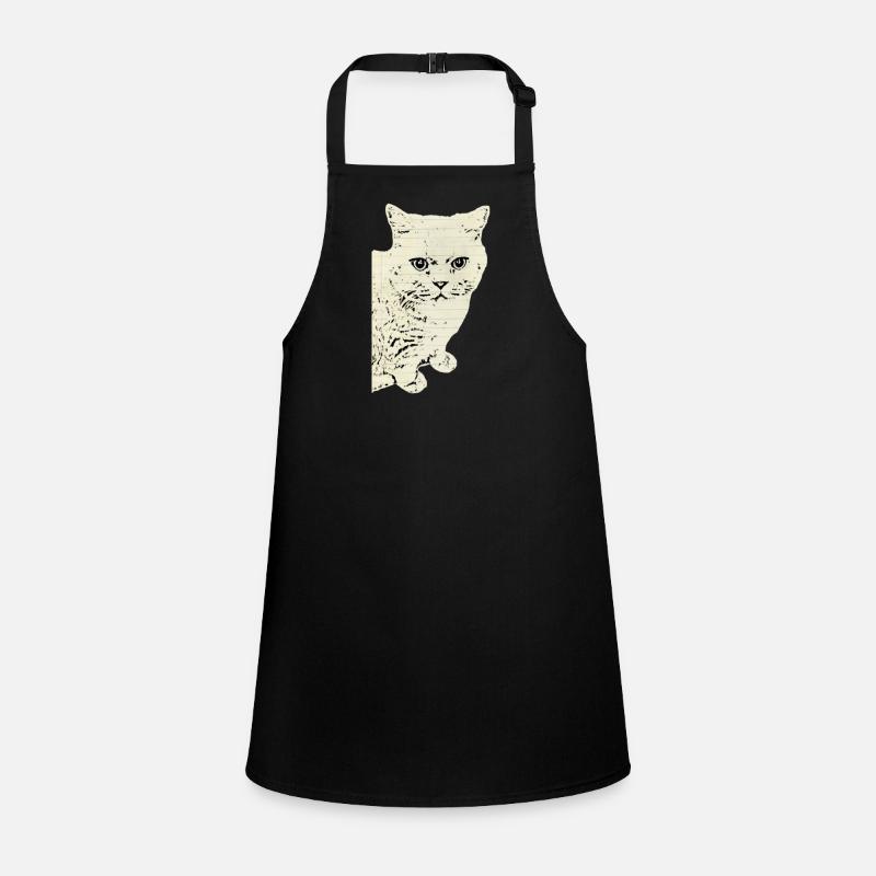 britisch Kurzhaar Katze Katze schwarz Katzen Schürze für Kinder