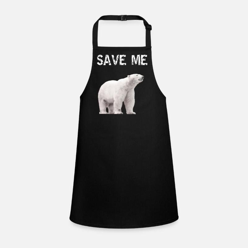Save me Polar Bear Climate Protest Climate Change Rescue Children's Apron