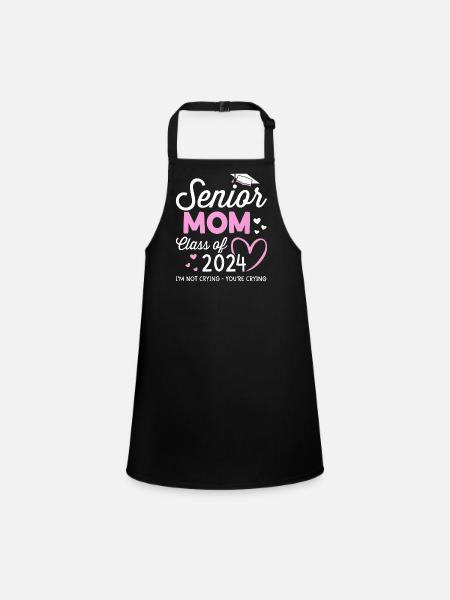 Proud senior mom 2024 graduation class senior - Tablier Enfant - noir - Devant