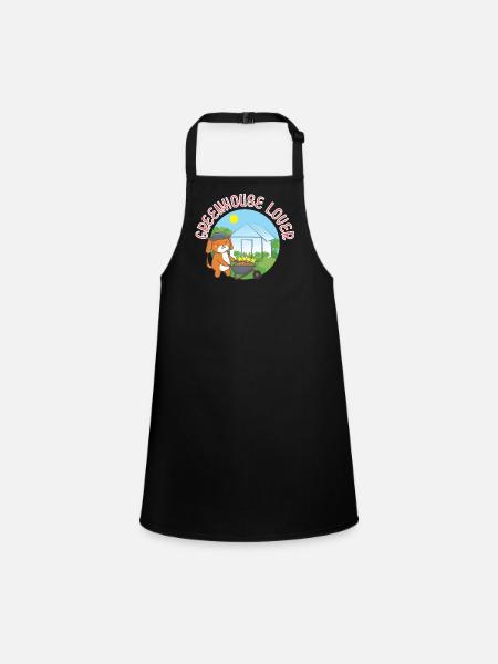 Greenhouse lover - Children's Apron - black - Front
