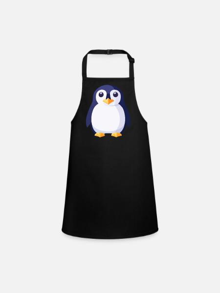 Penguins black and white - Children's Apron - black - Front