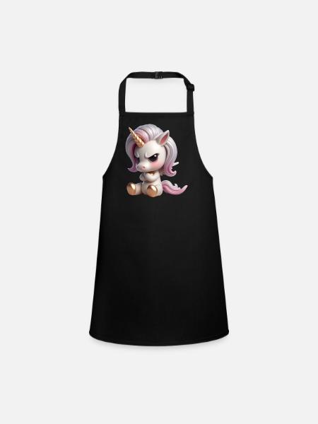 Licorne grim 2 - Tablier Enfant - noir - Devant