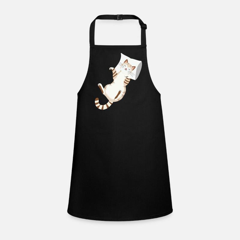 Relaxed Cat with Pillow-Cozy Animal Design Children's Apron
