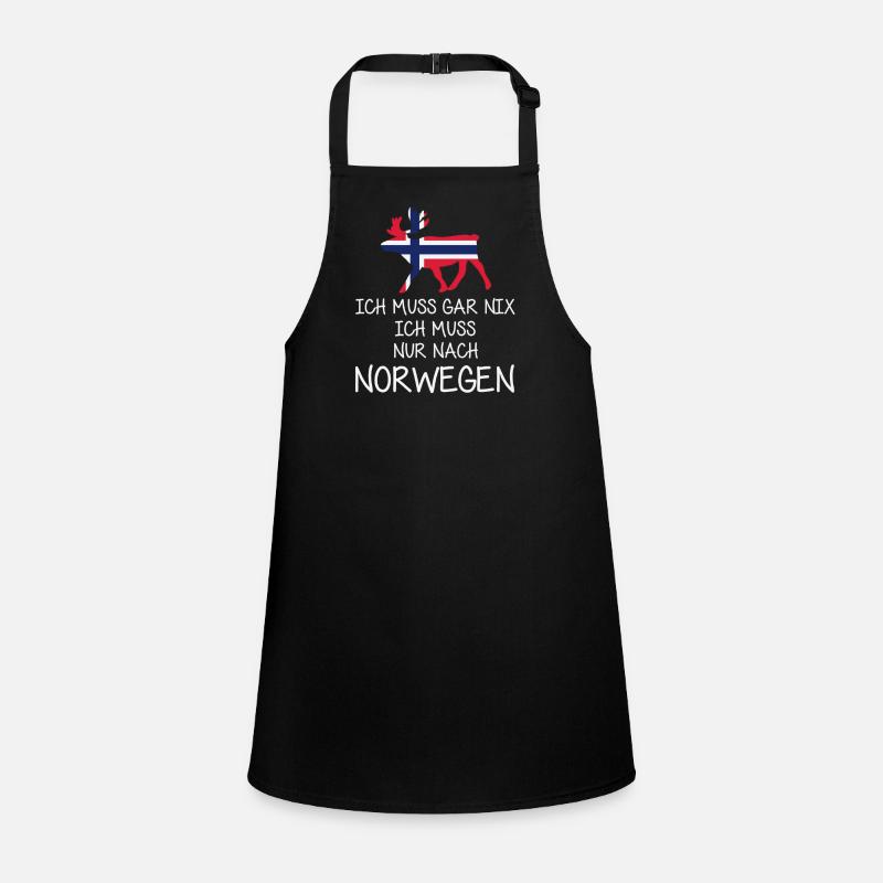 Ich muss gar nix - Ich muss nur nach Norwegen Schürze für Kinder