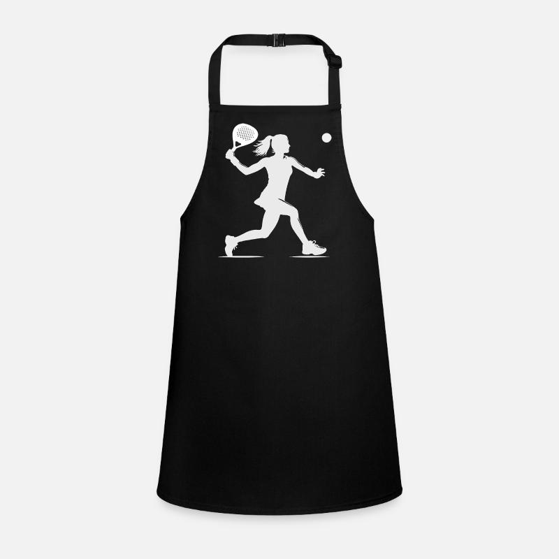 Padel player side white Children's Apron