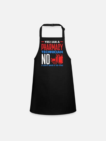 Pharmacist Pharmaceutical Technical - Children's Apron - black - Front
