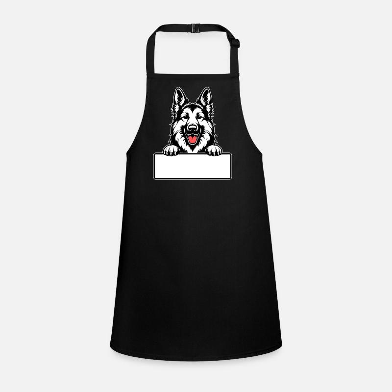 German Shepherd with Name Tag Children's Apron
