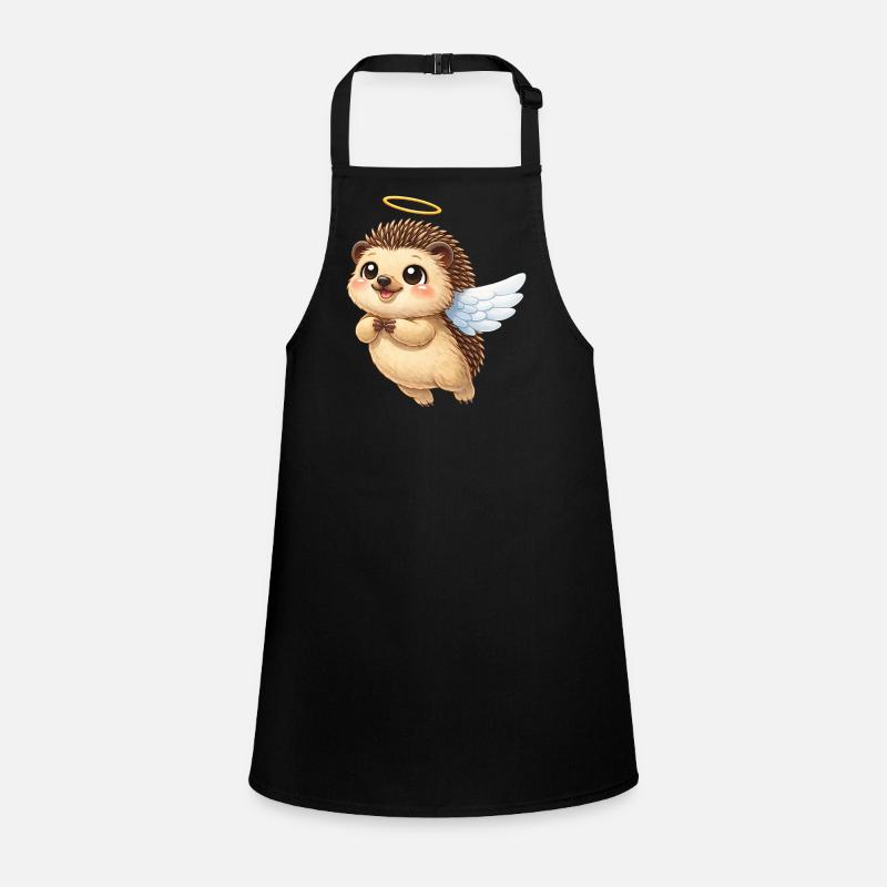Cute Hedgehog Cartoon Angel with Wings Friendly Children's Apron