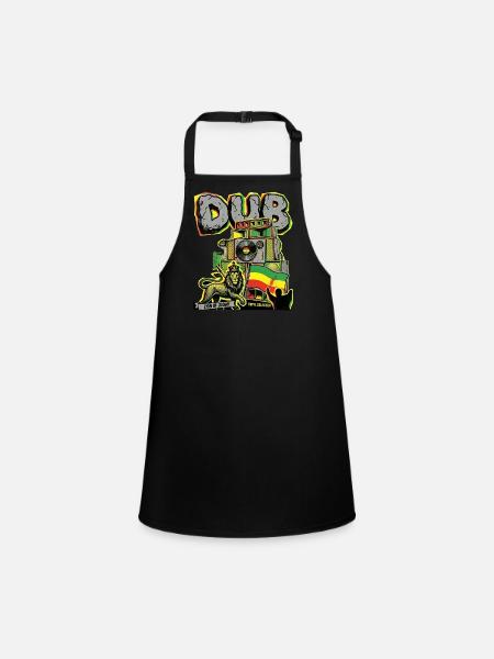 Dub Reggae Stone - Children's Apron - black - Front