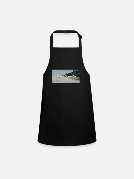 welcome to paradise | Paradise | Strand - Schürze für Kinder - Schwarz - Vorne