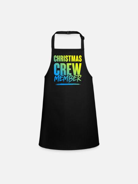 Christmas Crew - Schürze für Kinder - Schwarz - Vorne