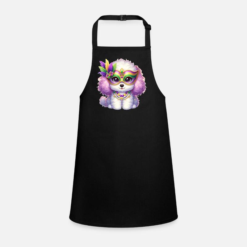 Mardi Gras Poodle Design Children's Apron