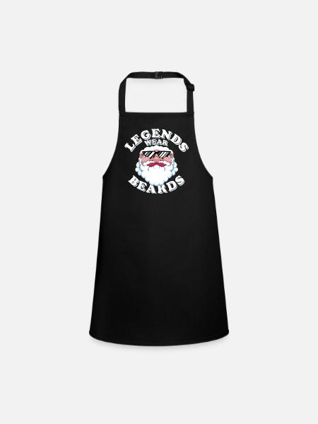 Legends wear beards - Children's Apron - black - Front