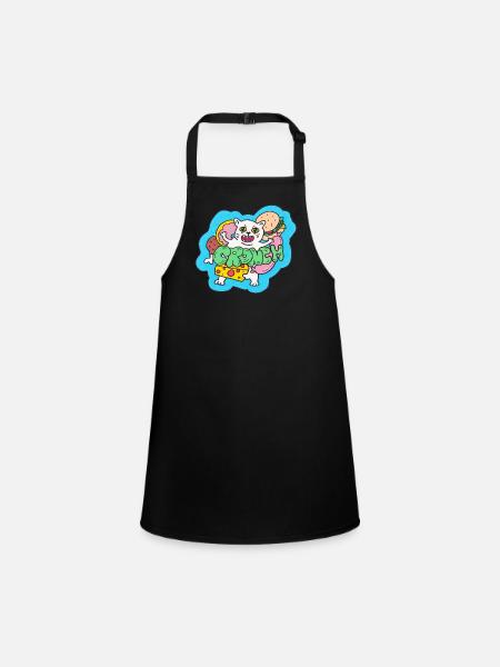 CRONCH - Children's Apron - black - Front