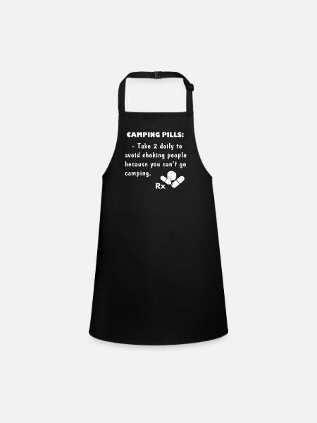 Camping Pills - Children's Apron - black - Front