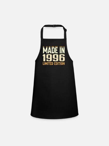 Awesome 1996 Anniversary Gift From 1996 Retro - Children's Apron - black - Front