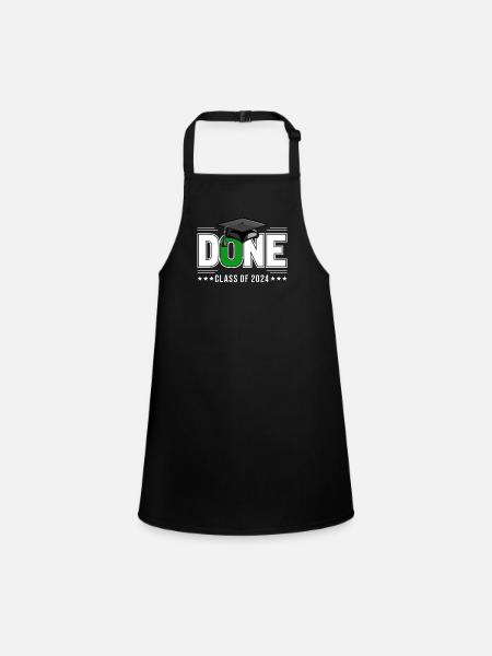 Graduating Class of 2024 Graduation Ceremony School - Children's Apron - black - Front