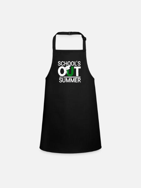 Sommerferien Schulende School`s Out For Summer - Children's Apron - black - Front